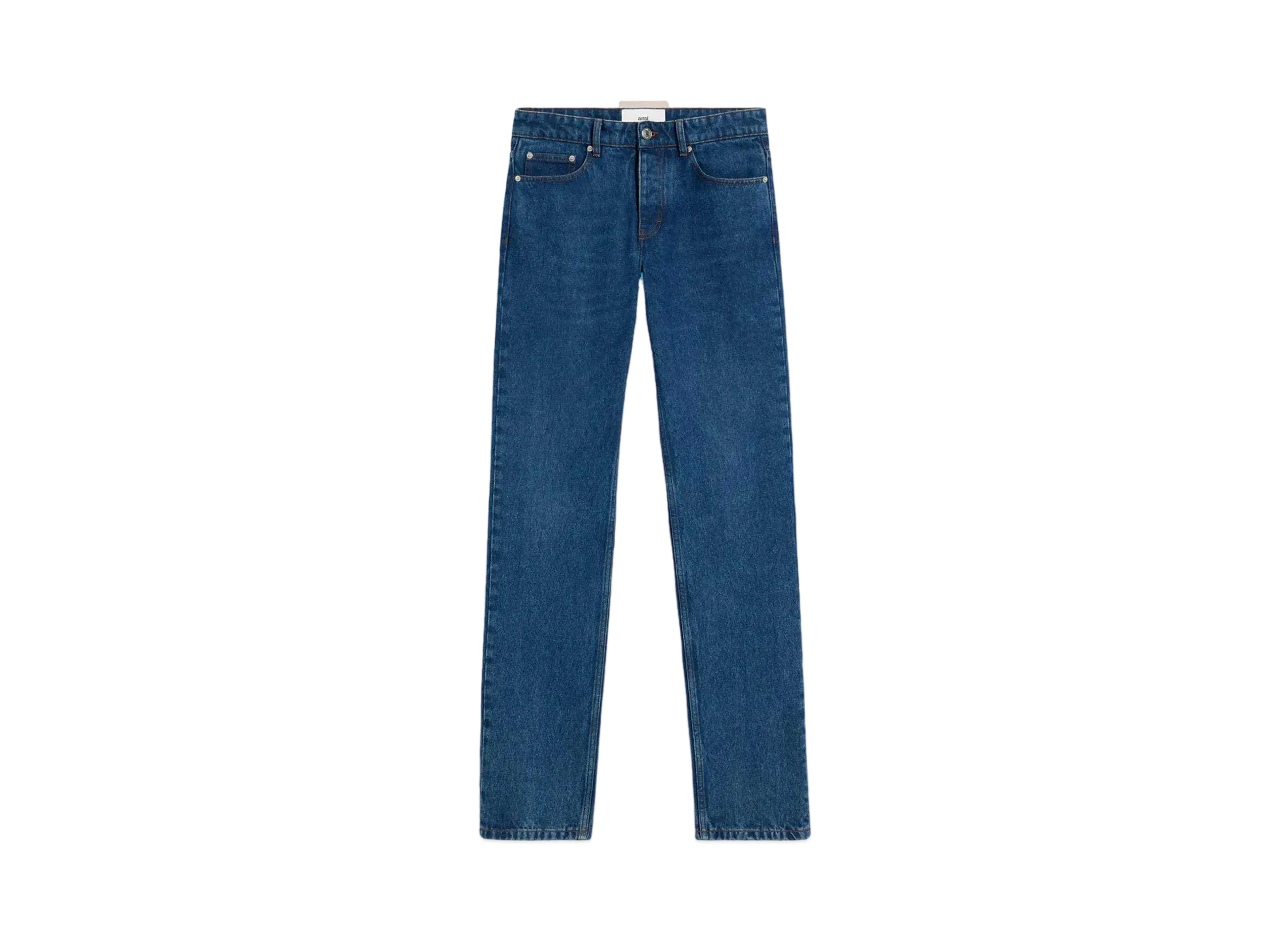 AMI PARIS Classic Fit Jeans "Used Blue"