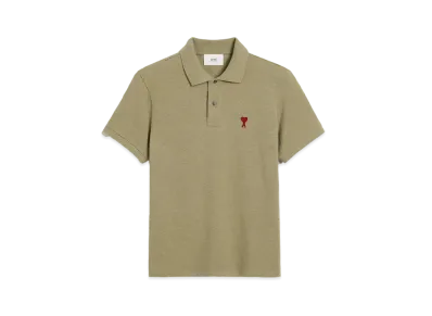 AMI PARIS Ami de Coeur Polo Shirt "Heather Sage"