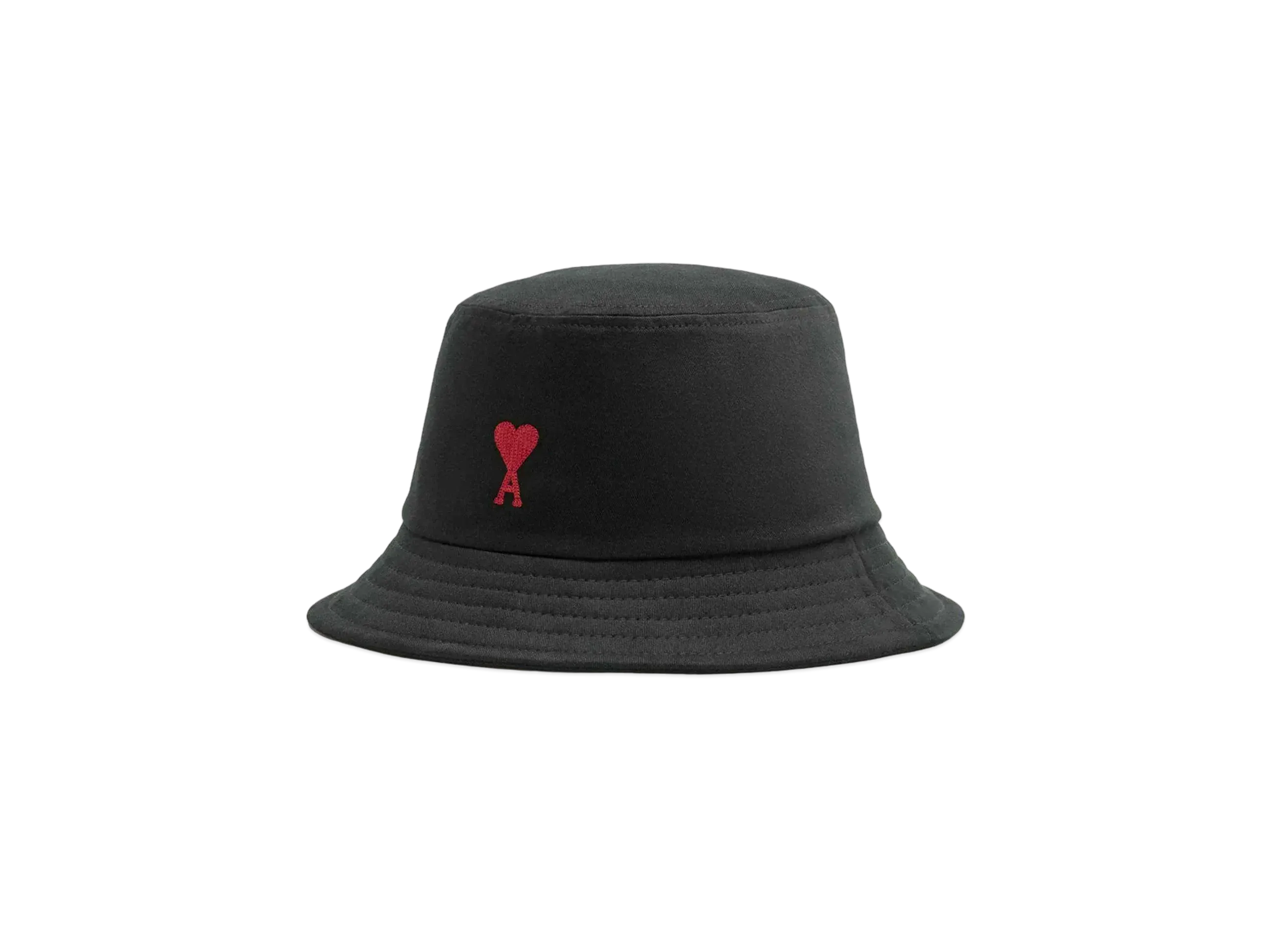 AMI PARIS Ami de Coeur Embroidery Bucket Hat "Black"