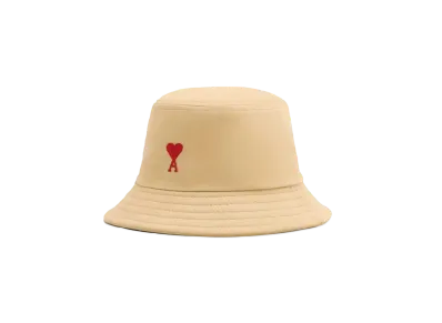 AMI PARIS Ami de Coeur Embroidery Bucket Hat "Sand"