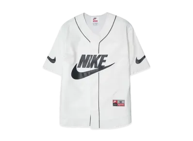 Supreme / Nike® Leather Baseball Jersey "White"