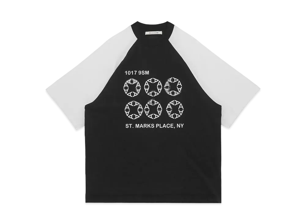 1017 ALYX 9SM Oversize Logo Raglan T-shirt "Black/White"