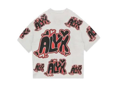 1017 ALYX 9SM Oversized Needle Punch Graphic Tee "Tan"