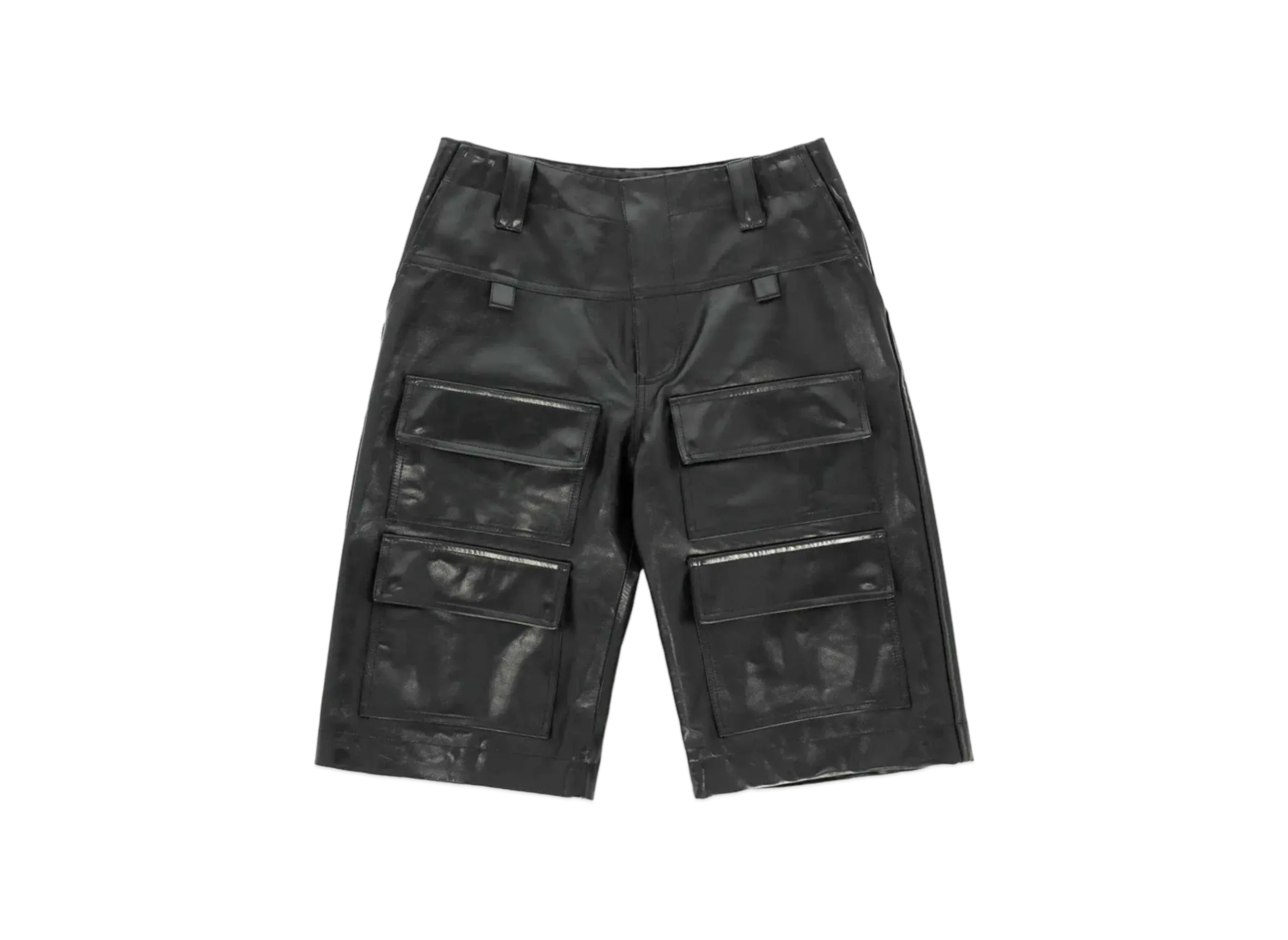1017 ALYX 9SM Front Pocket Leather Cargo Shorts "Black"