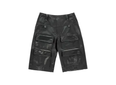 1017 ALYX 9SM Front Pocket Leather Cargo Shorts "Black"