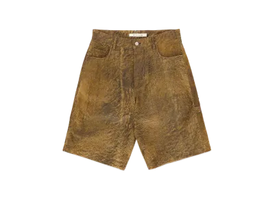 1017 ALYX 9SM Treated Leather Buckle Shorts "Treated Tan"