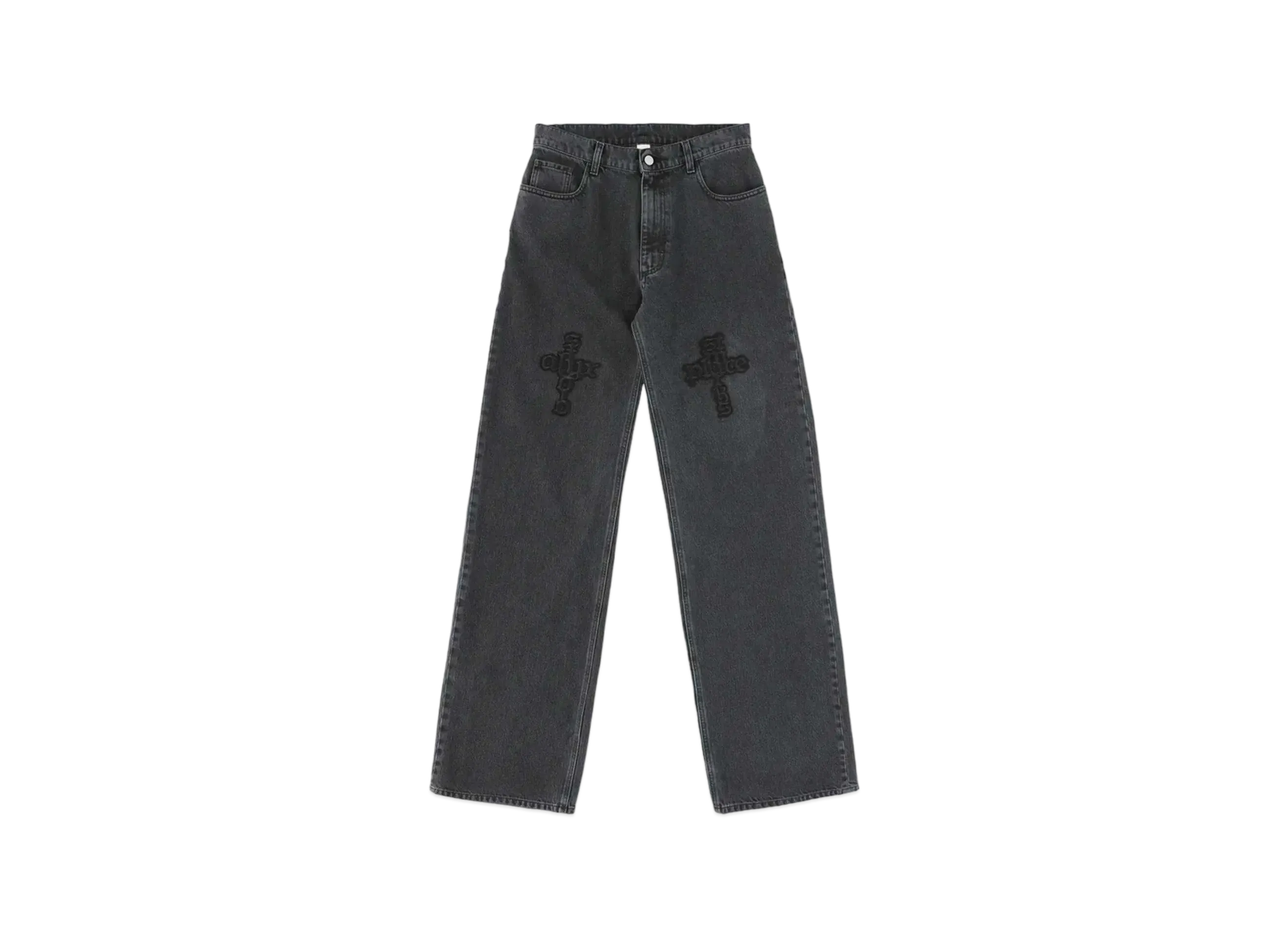 1017 ALYX 9SM Logo-Patch Wide Fit Jeans "Washed Black"