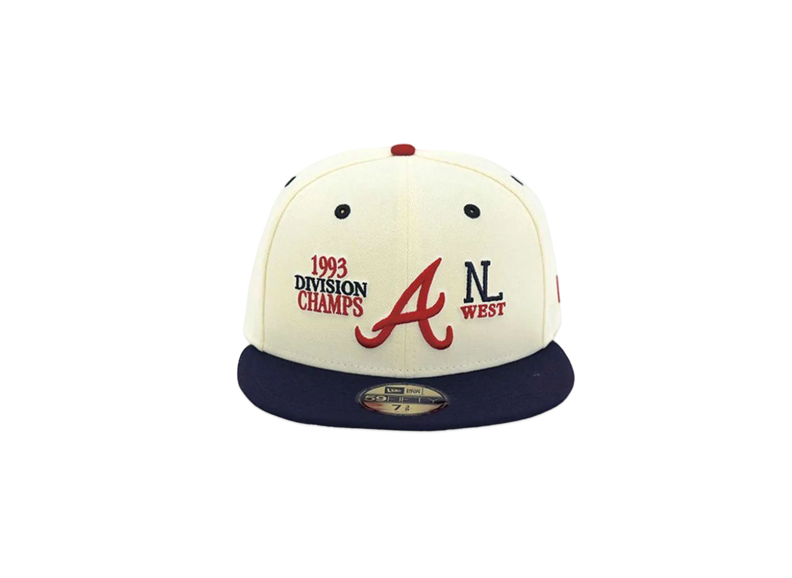 NEW ERA x THE CAP 59Fifty 93 Division Series Atlanta Braves "Chrome White/Navy"
