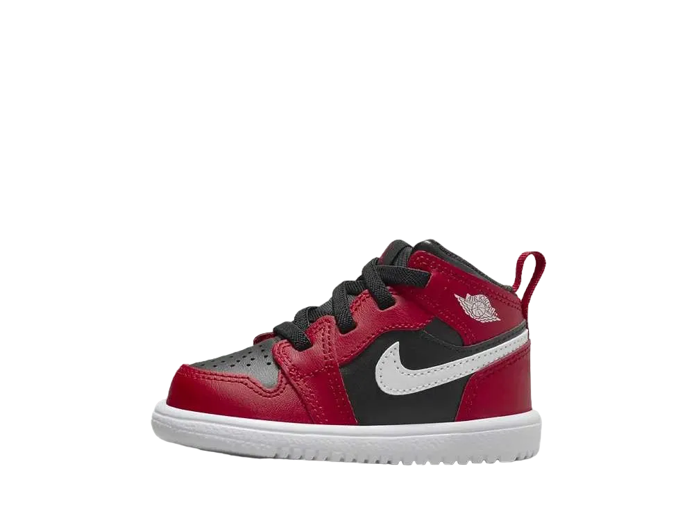 Nike TD Jordan 1 Mid ALT "Black/Gym Red/White"