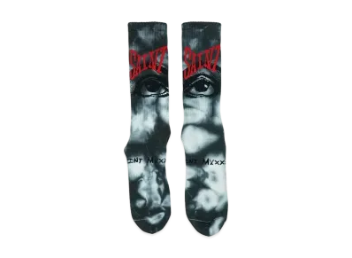 SAINT Mxxxxxx 23AW Eyes Socks "Tie Dye Black"