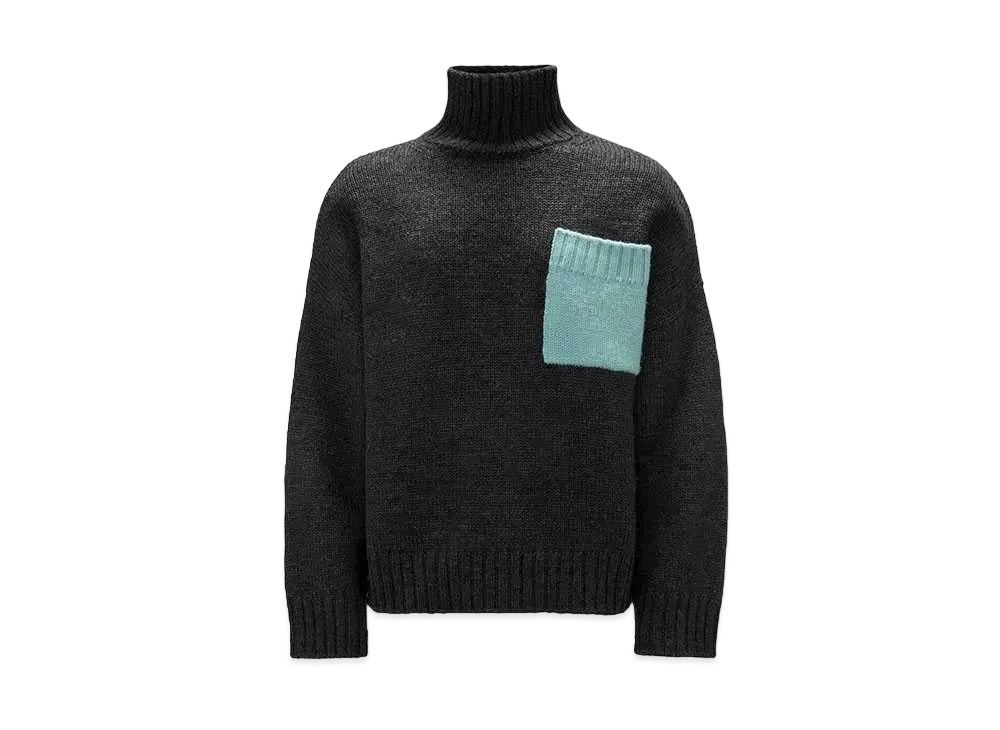 JW Anderson】ウール パッチポケット タートルネックセーター
