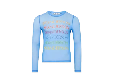 JW ANDERSON Pride Capsule Sheer Long Sleeve Top "Blue"
