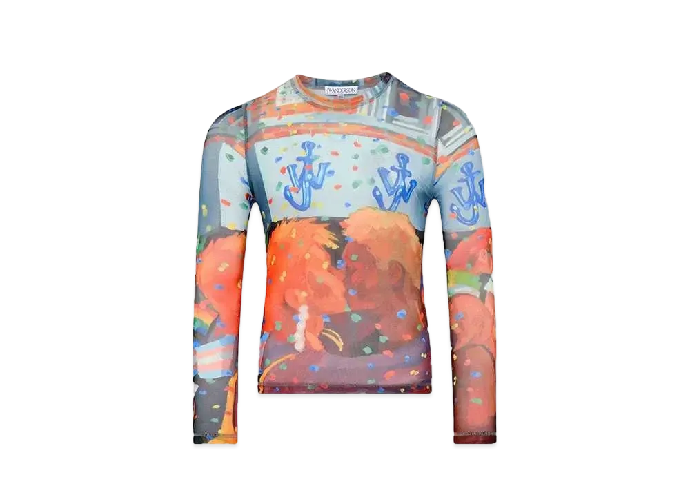 JW ANDERSON Pride Capsule Sheer Long Sleeve Top #1 "Multicolor"