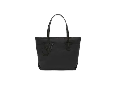 JW ANDERSON Small Puffy Anchor Logo Nylon Tote Bag "Black"