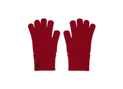JW ANDERSON Anchor Logo Gloves "Red"