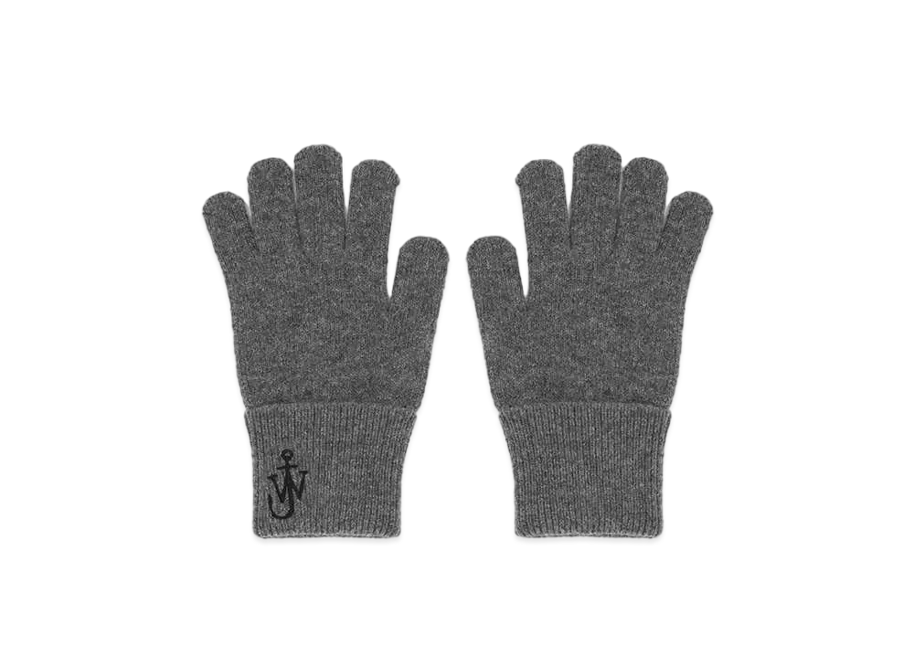 JW ANDERSON Anchor Logo Gloves "Grey"