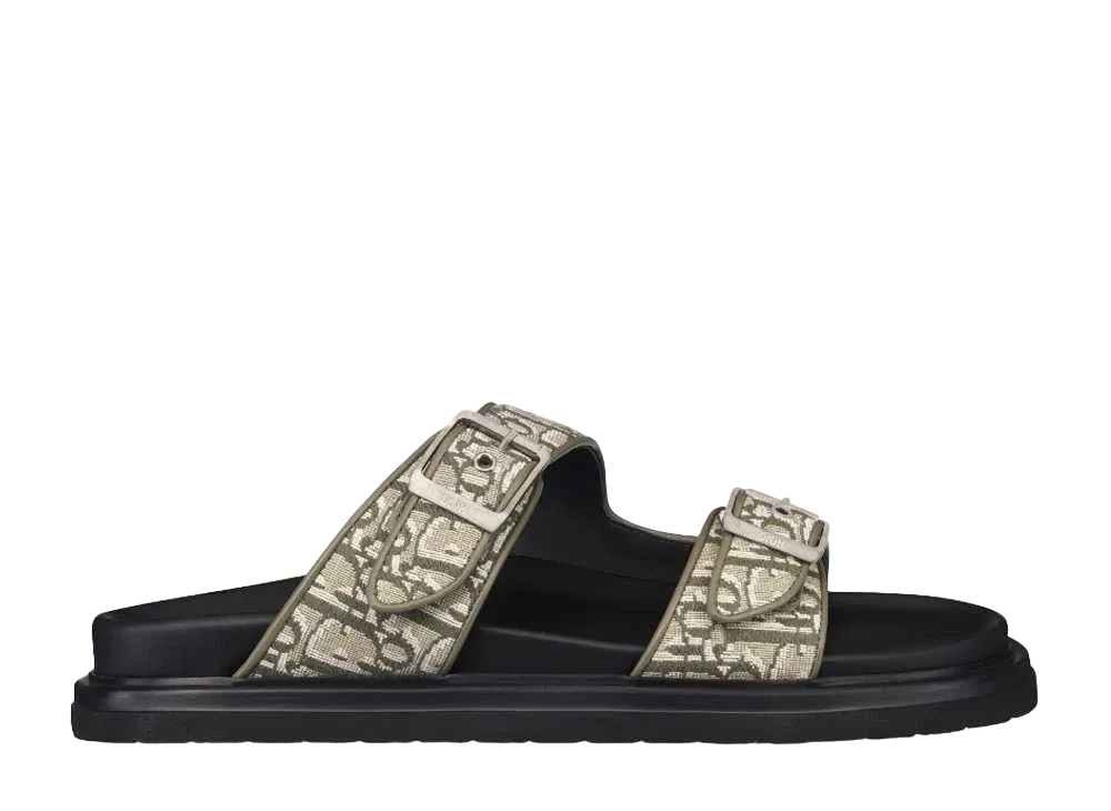 Dior MENS Dior Aqua Sandal Dior Oblique Jacquard "Khaki"