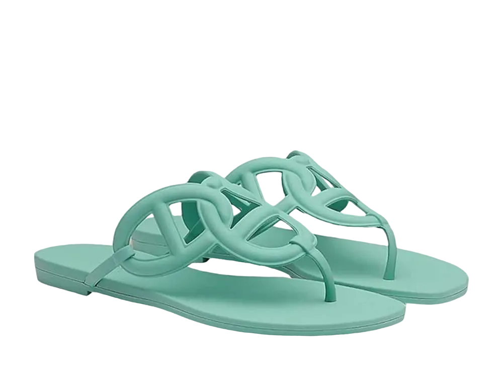 エルメス エジェリ サンダル "ヴェールアンブラン" H221001Z 08350