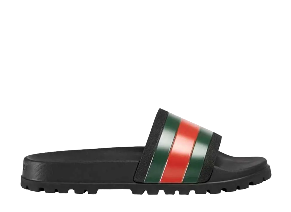 グッチ ラバーメンズ スライドサンダル "ブラック" 429469 GIB10 1098