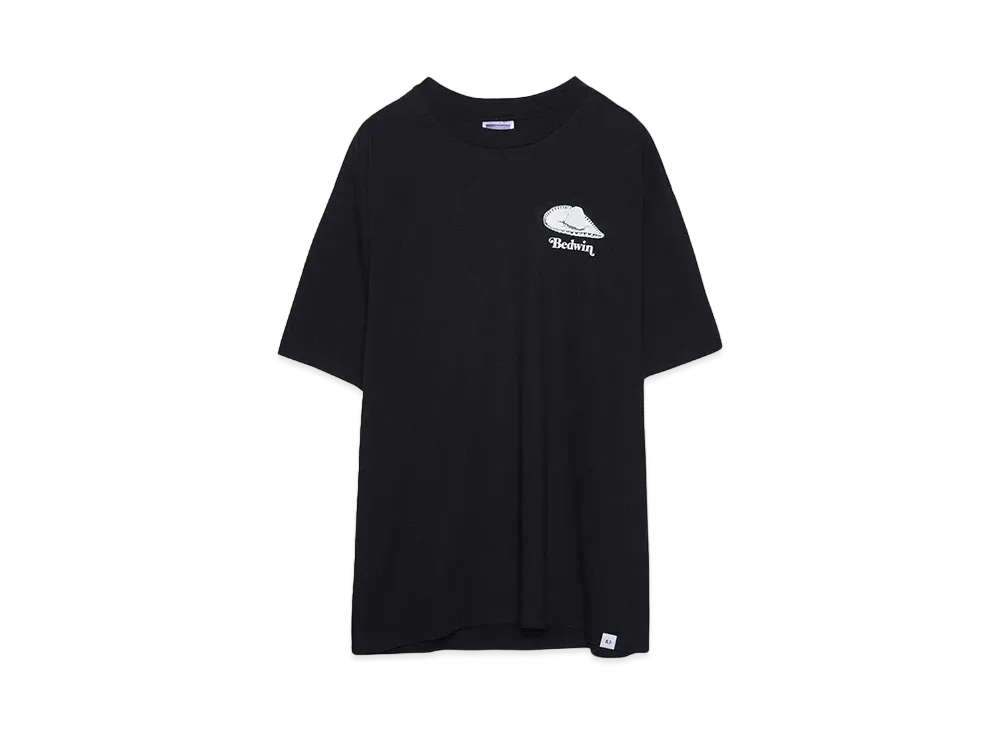 Bedwin & the heartbreakers S/S PRINTED T "HARTNETT" "BLACK"