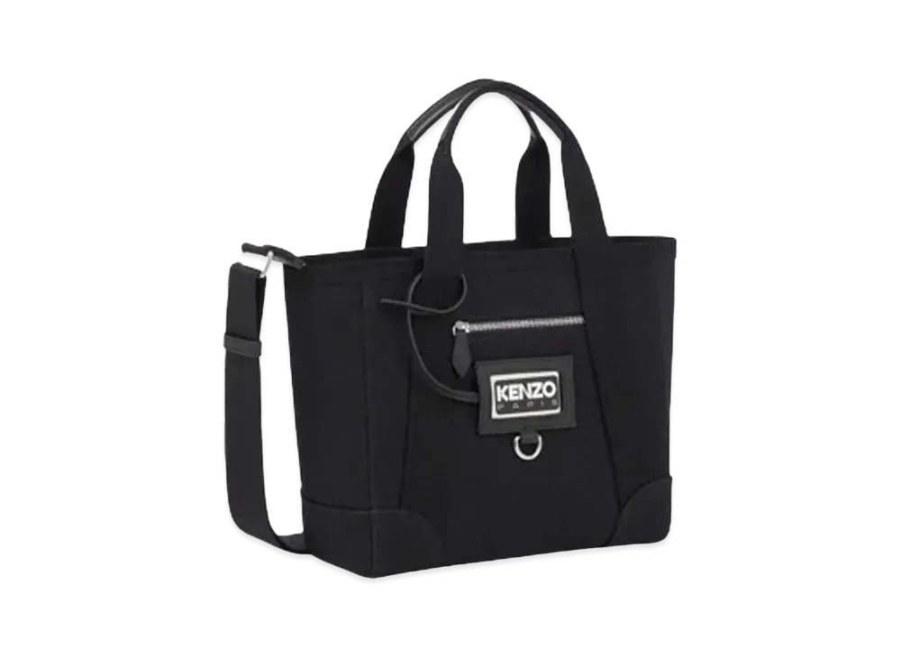 KENZO 'TAG' Small Canvas Tote Bag "Black"