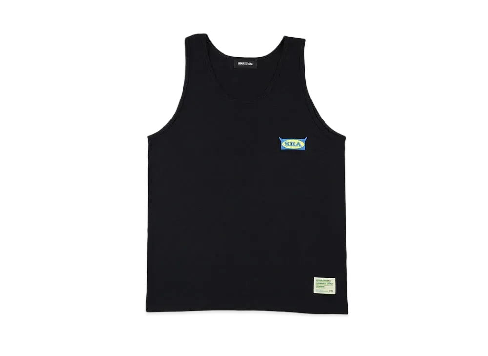WIND AND SEA Logo Graphic Pile Tank Top "Black"