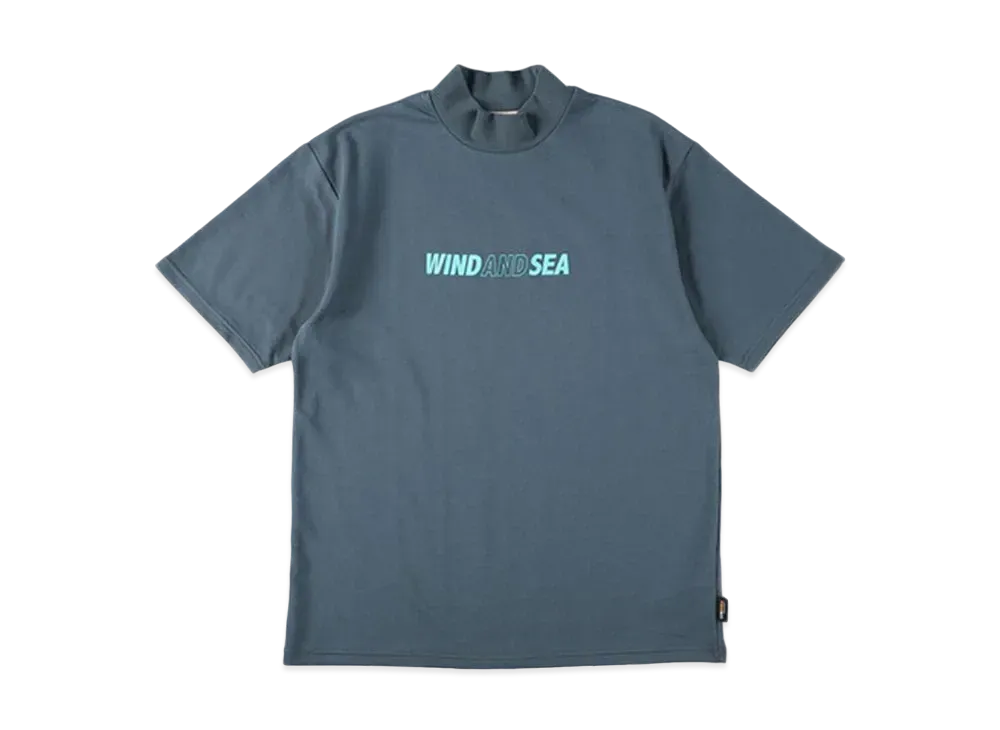 WIND AND SEA CT Mockneck (CORDURA(R)) S/S Tee "Slate/Bule"