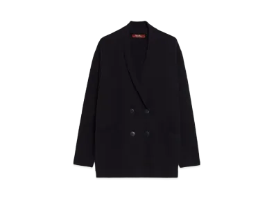 Max Mara Aceto Stretch Viscose Knit Jacket "Navy"