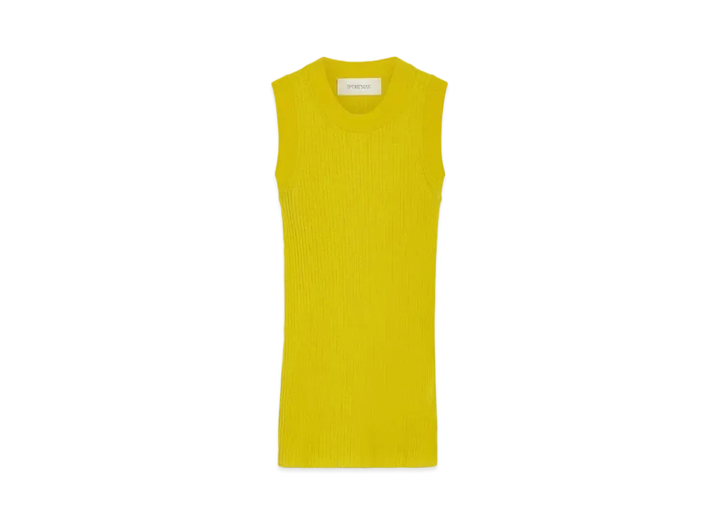 Max Mara Toledo Pure Cotton Rib Knit "Lemon"