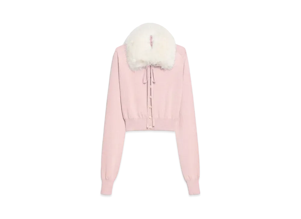 Max Mara Sport Detachable Collar Cardigan "Pink"