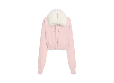 Max Mara Sport Detachable Collar Cardigan "Pink"