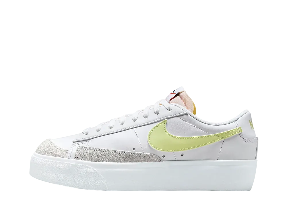 ナイキ ウィメンズ ブレーザー ロー プラットフォーム "ホワイト/チームオレンジ/ブラック/ライフライム"