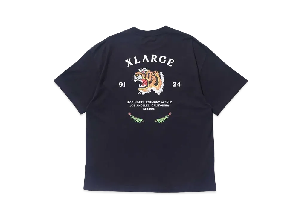 XLARGE TIGER S/S TEE "BLACK"