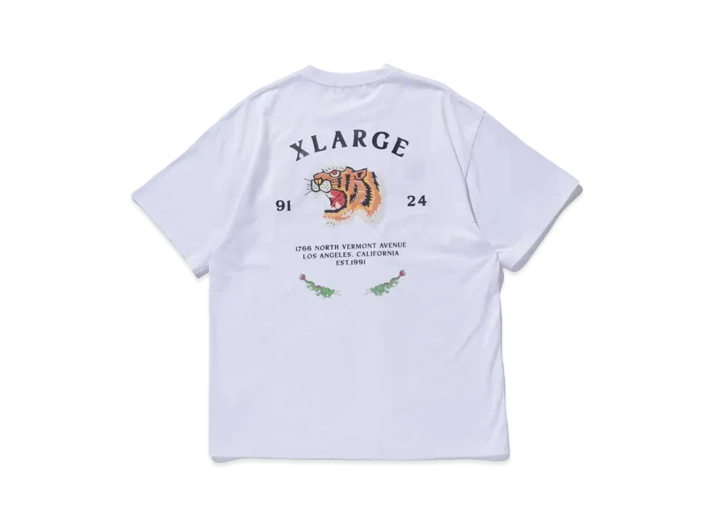 XLARGE TIGER S/S TEE "WHITE"
