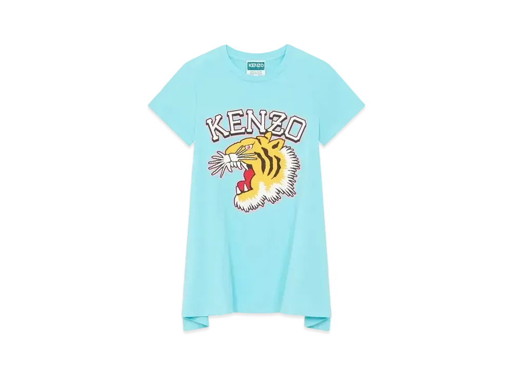 KENZO Short Sleeve Dress "Turquoise"