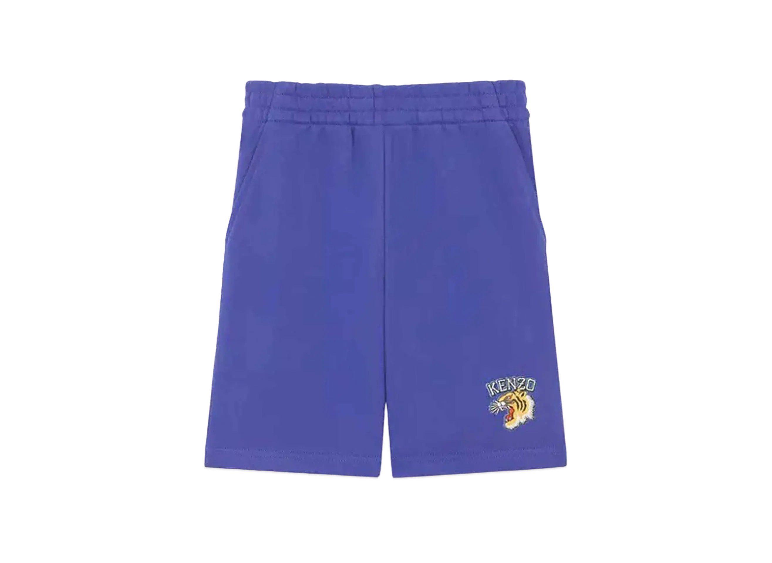 KENZO Embroidery Cotton Bermuda Short Pants "Electric Blue"