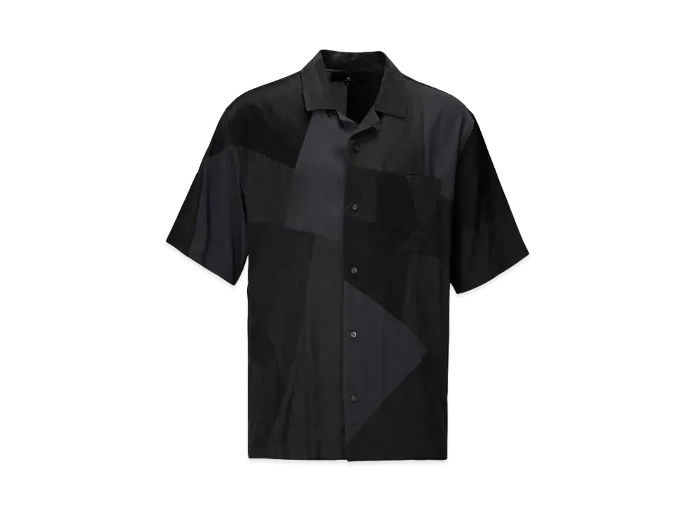 ANREALAGE Panel Patchwork Rayon Shirt "Black"