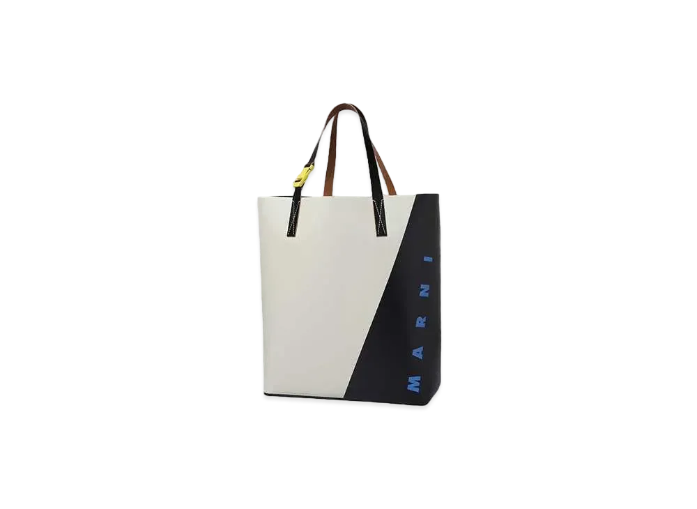 MARNI SHOPPING N/S "SHELL/BLACK"