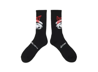 SAINT Mxxxxxx Eyes Socks "Black" (24SS) SM-YS8-0000-100