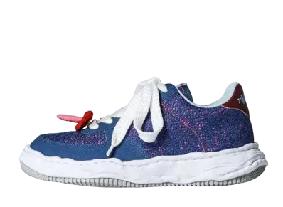 71MICHAEL × Maison MIHARA YASUHIRO Embroidery WAYNE with Brooch Low-top Sneaker "Blue"