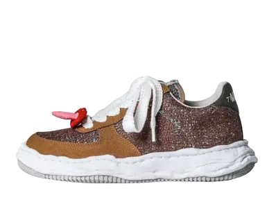 71MICHAEL × Maison MIHARA YASUHIRO Embroidery WAYNE with Brooch Low-top Sneaker "Brown"