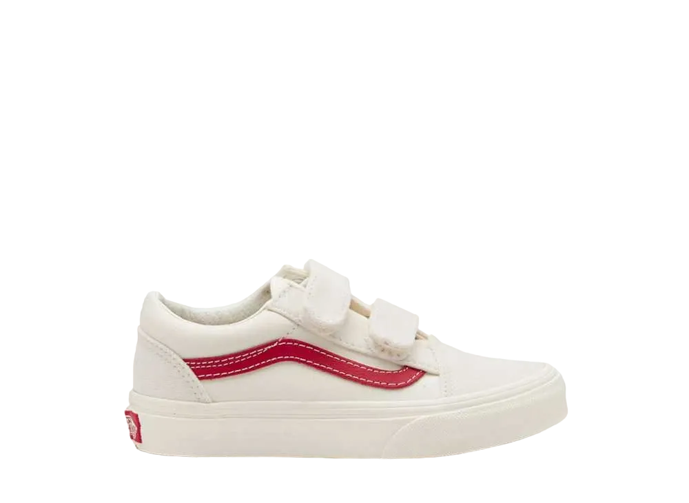 Vans PS Old Skool V "Marshmallow/Racing Red"