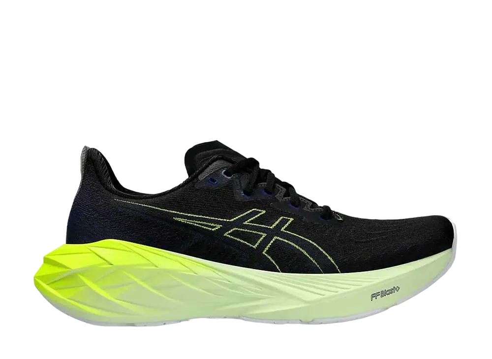 アシックス ノヴァブラスト4 ワイド "ブラック/ブルーエクスパンス"