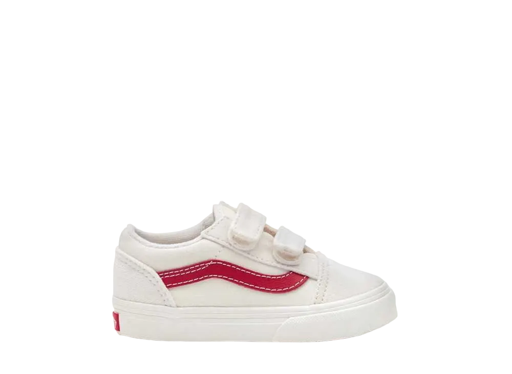 Vans TD Old Skool V "Marshmallow/Racing Red"