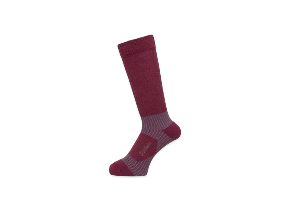Goldwin C3 Fit Arch Support Trekking Socks (Mid Weight) (Unisex) "Maroon"