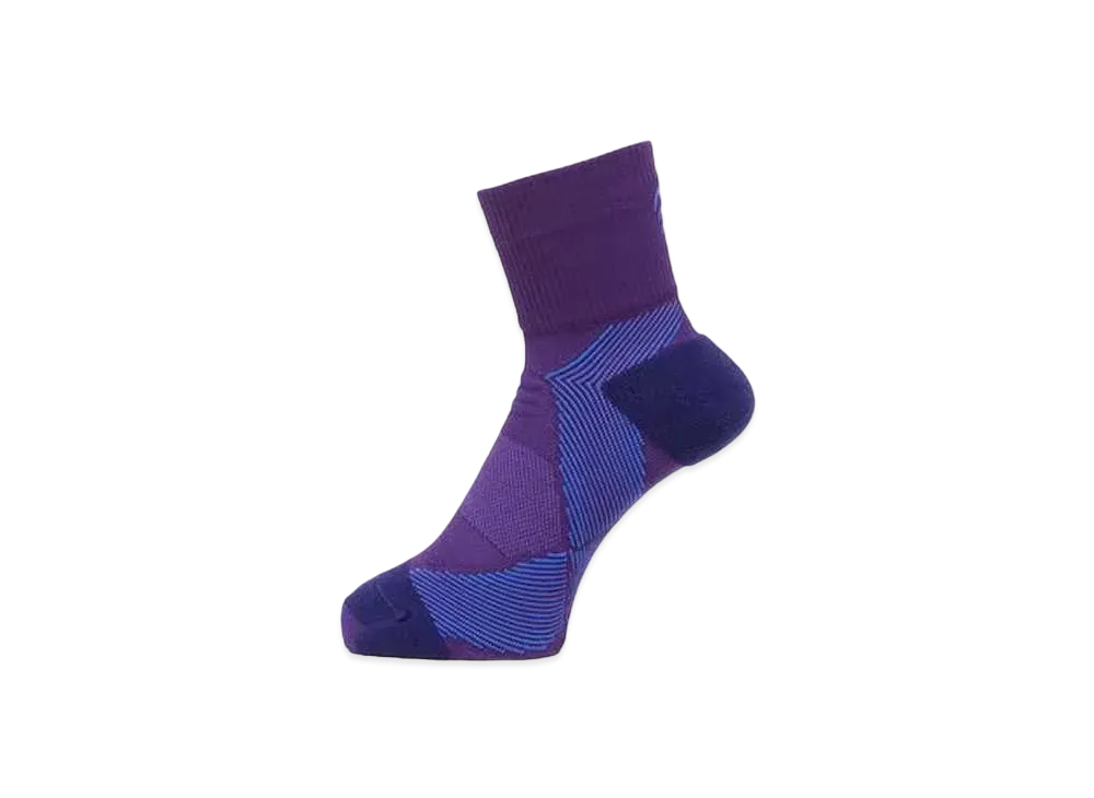 Goldwin Arch Support Quarter Socks (C3 Fit / Unisex) "Deep Purple"