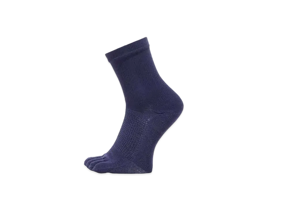 Goldwin Paper Fiber 5 Finger Quarter Socks (C3 Fit / Unisex) "Navy"