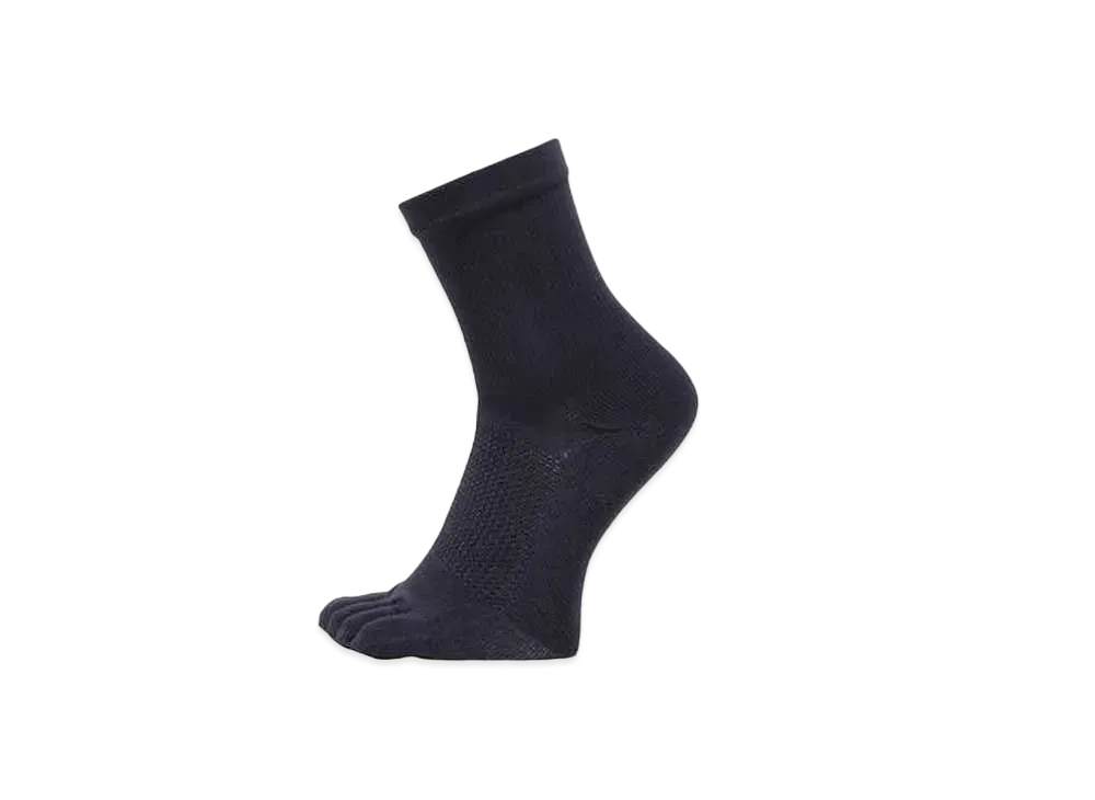Goldwin Paper Fiber 5 Finger Quarter Socks (C3 Fit / Unisex) "Black"