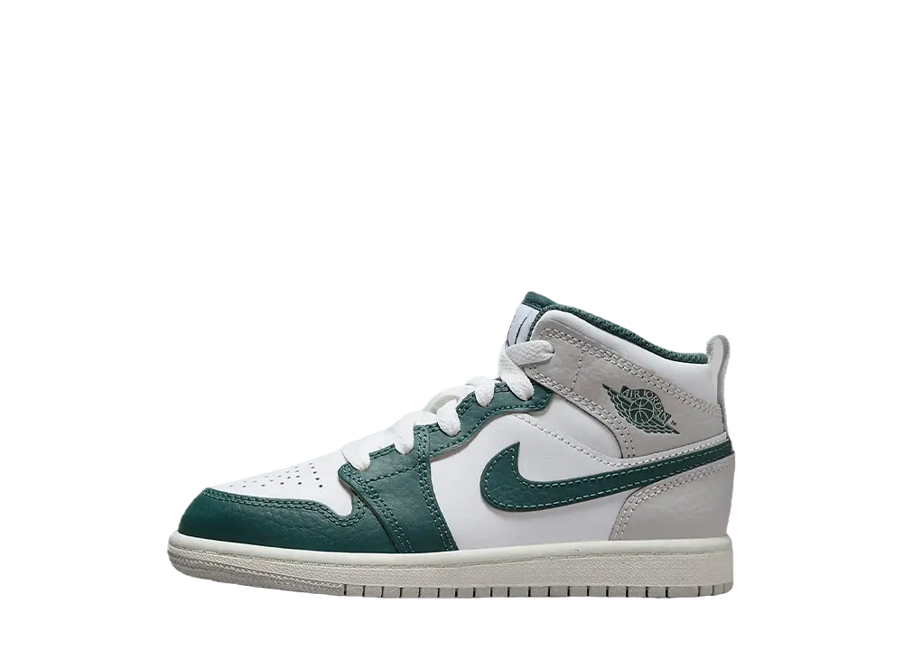 Nike PS Jordan 1 Mid SE "White/Sail/Neutral Grey/Oxidized Green"