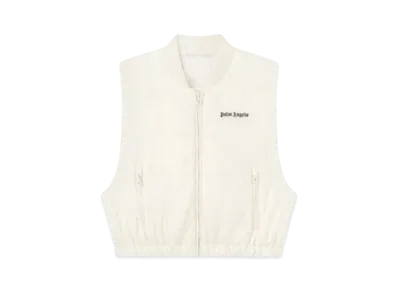 PALM ANGELS Logo Down Vest "Off White/Black "